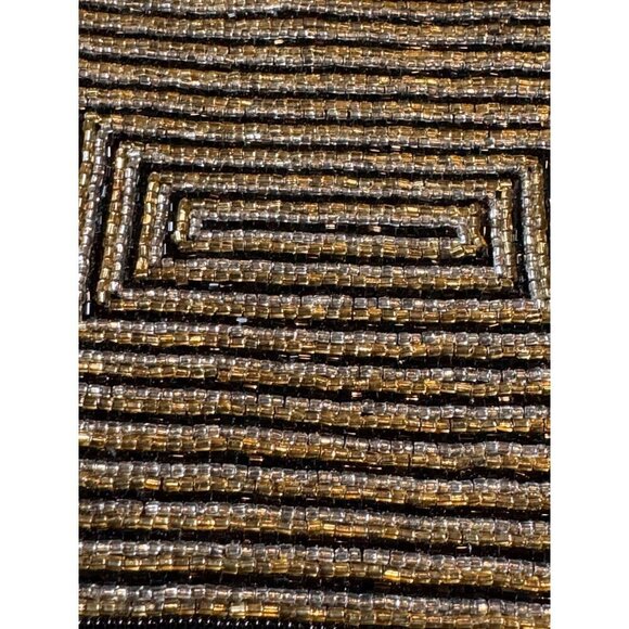 Beaded Black & Gold Evening Bag - Picture 3 of 8